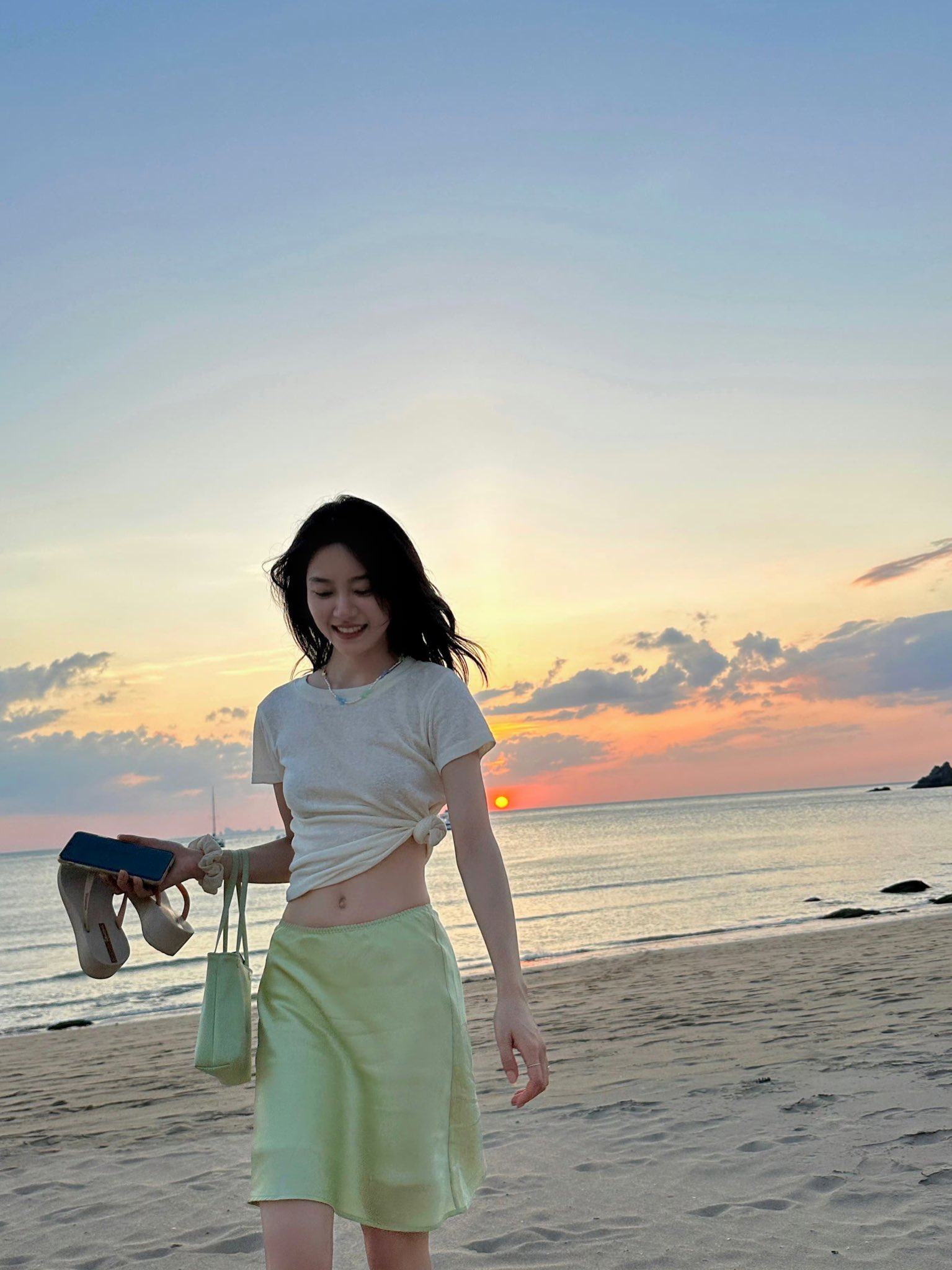 夕阳沙滩